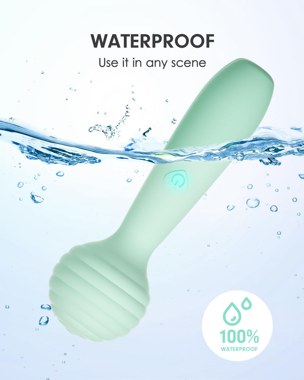 Pinkmini Portable Electric Travel Massager, Powerful Handheld Mini Muscle Face Massage Tool, Green