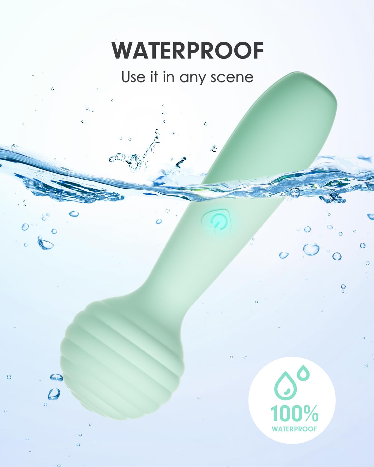 Pinkmini Portable Electric Travel Massager, Powerful Handheld Mini Muscle Face Massage Tool, Green