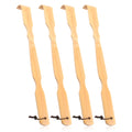 Renook Wooden Bamboo Back Scratcher, 4 PCS 17 Inch Long Handle Back Scratchers for Adults Men Women,Large Long Handle Wood Back 