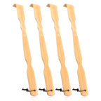 Renook Wooden Bamboo Back Scratcher, 4 PCS 17 Inch Long Handle Back Scratchers for Adults Men Women,Large Long Handle Wood Back 