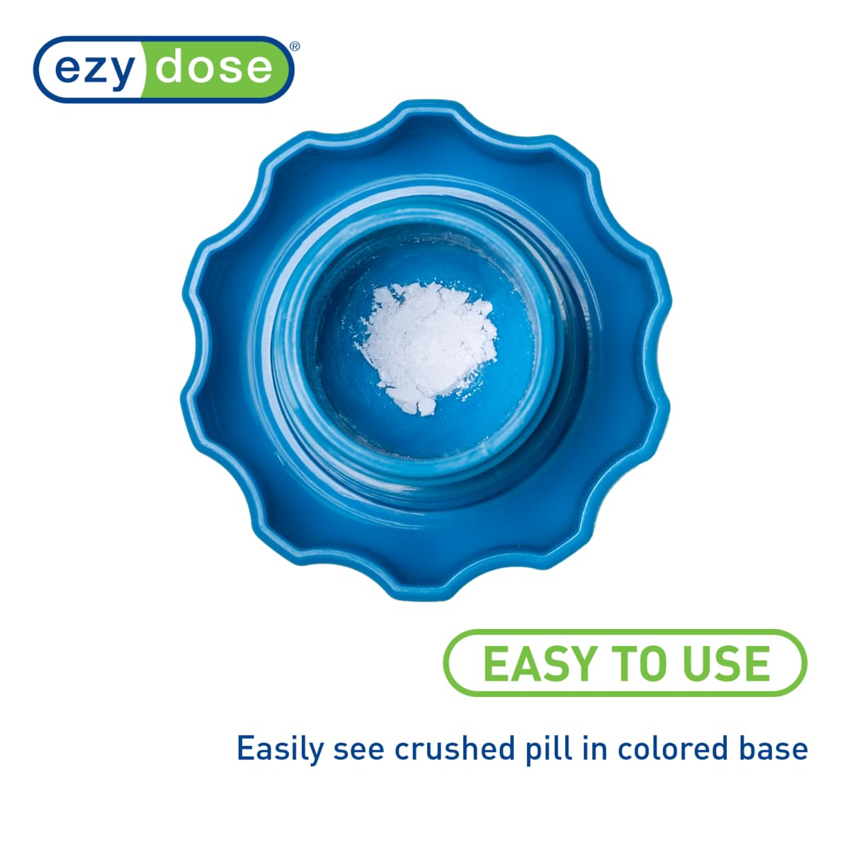 EZY DOSE Pill Crusher, Vitamins, Tablets Crusher and Grinder, Effortlessly Crushes Medications into Fine Powder, Features Storag