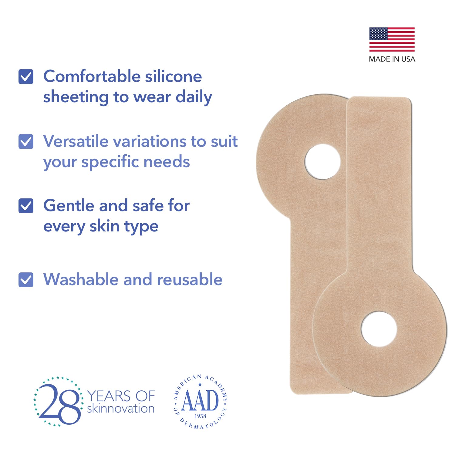 EpiDerm Areopexy Silicone Scar Sheets - Reusable, Washable & Customizable - Lollipop    Shape Ideal for Lejour Breast Augmentati