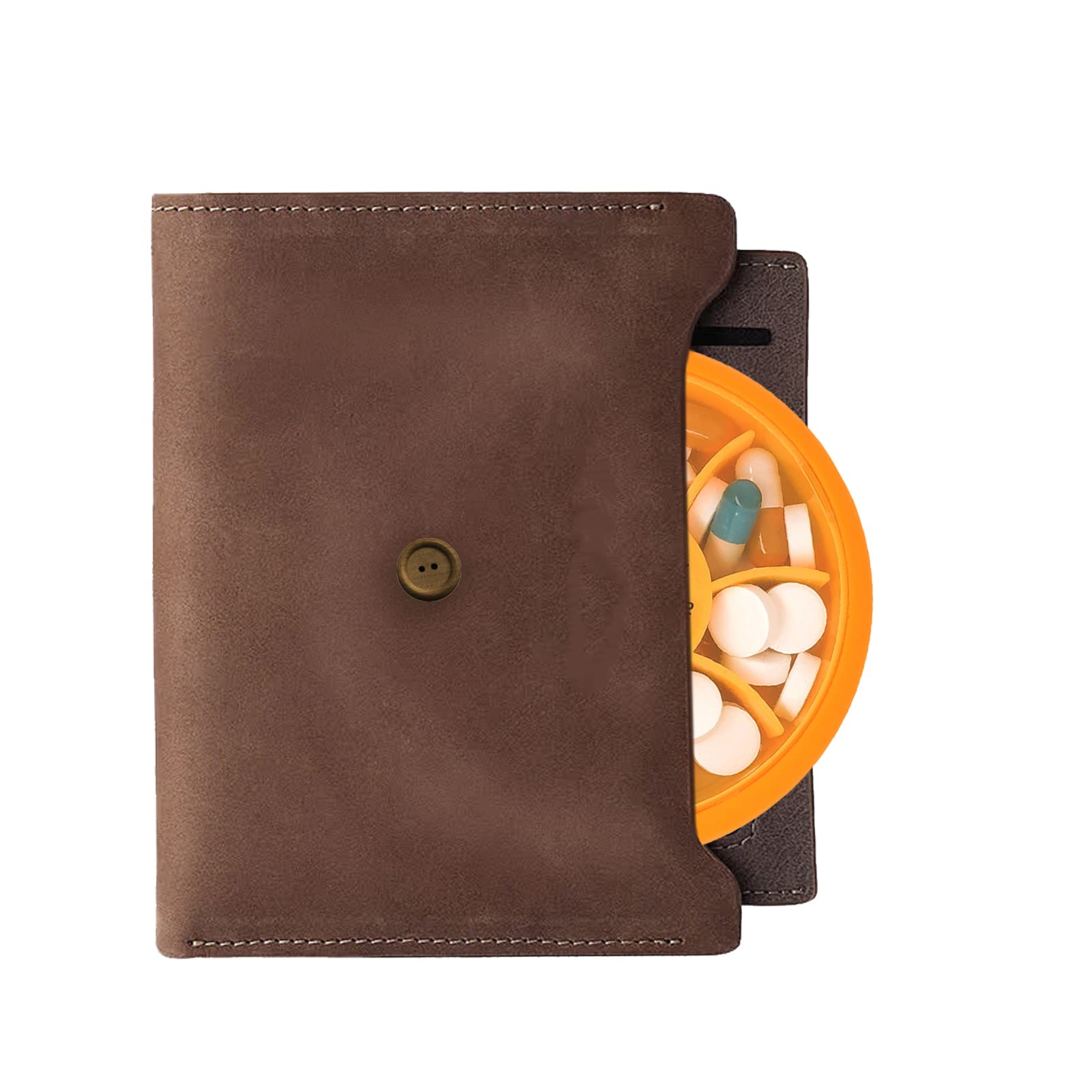 4PCS Pill Organizer 7 Compartments Daily Pill Box Weeekly Travel Small Pill Container Portable Pill Case Fish Oil Supplements Vi