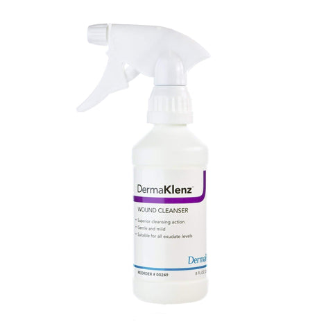 DermaRite 's DermaKlenz Wound Cleanser - Rinse-Free Gentle and Mild Cleansing, Helps Clear Wound Debris - Spray Bottle, 8 oz., 2