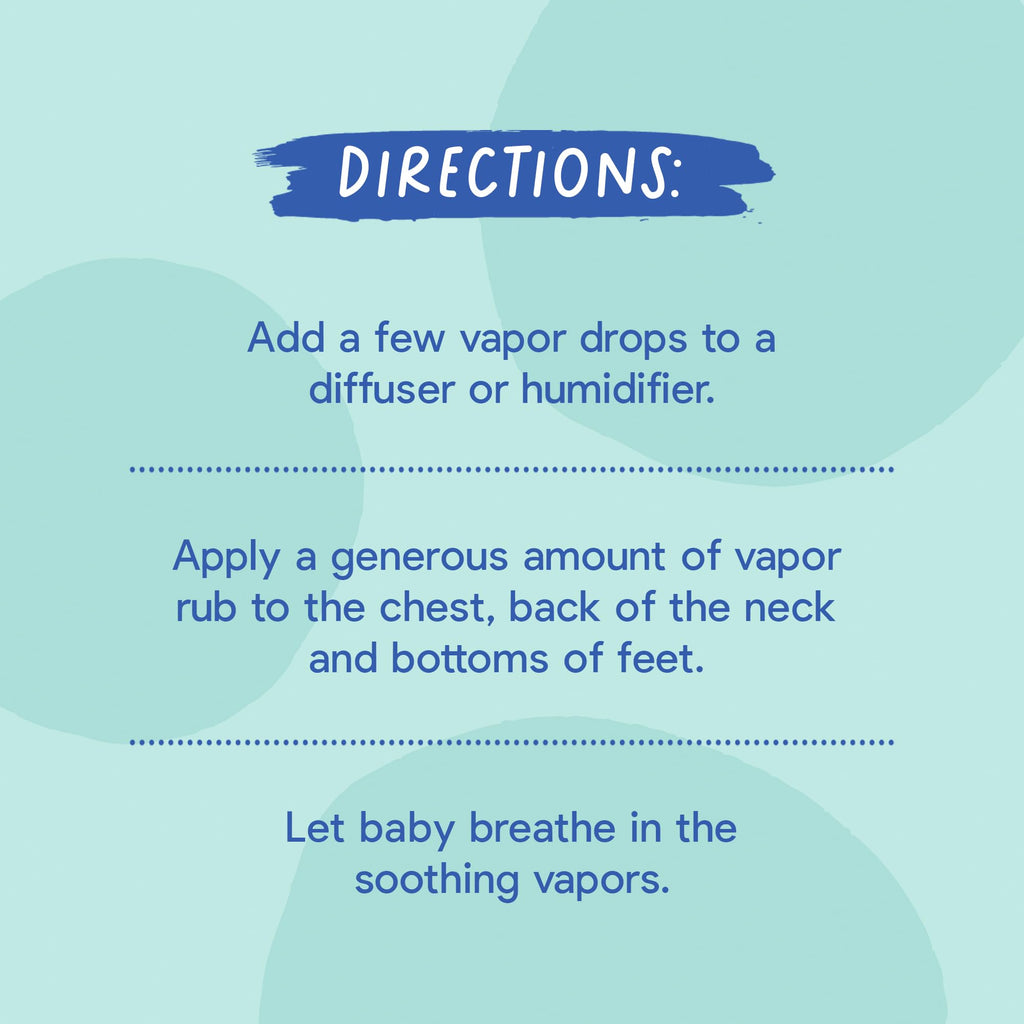Oilogic Stuffy Nose & Cough Baby Essentials - Baby Humidifier Vapor Drops for Diffuser & Humidifier & Chest Vapor Rub - Gentle E