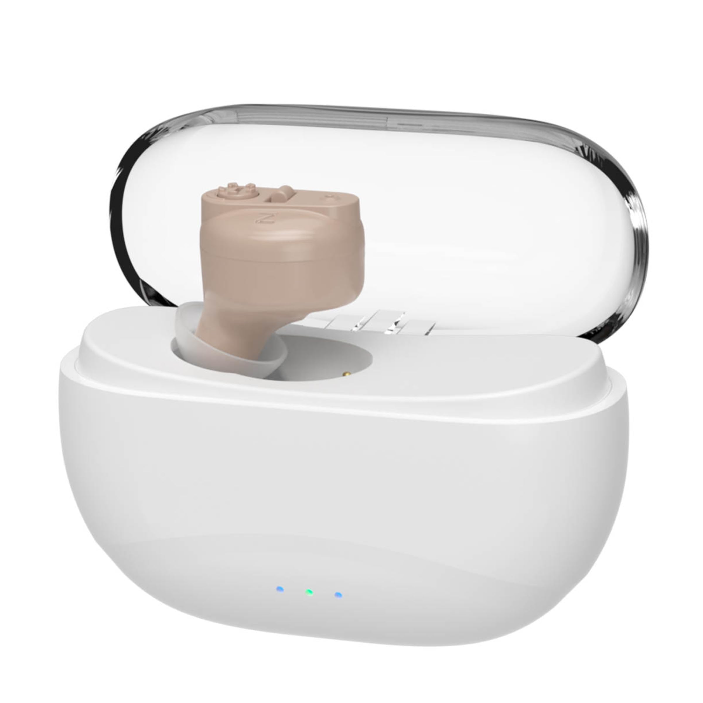 Balson Ag7901 Rechargeable Cic Digital Hearing Aid Machine For Old Age With Auto Noise Cancellation (Beige, For Single Ear, Wit