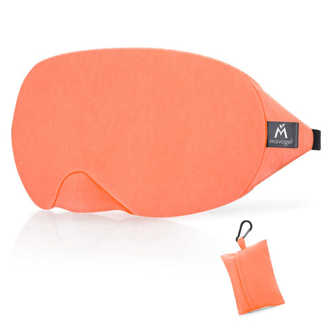 Mavogel Cotton Sleep Mask - 100% Handmade, Light Blocking Sleep Eye Mask with Updated Bending Nose Design, Soft Sleeping Mask fo
