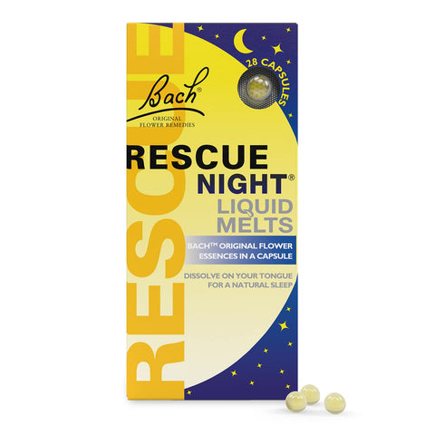 Nelsons Rescue Remedy Capsules, Night Liquid Melts, Flower Essences, Ideal to Be Ready for The Day Ahead, Easy to Use Format,28 