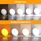 LASTAR Sun Lamp, 10,000 Lux Sunlight Lamp with 4 Color Temperatures & 5 Brightness & 1H Timer, 12 RGB Colors Touch Control with