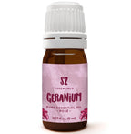 Sz Essentials - Geranium Ros   Essential Oil 5mL - 100% Pure & Natural - Pelargonium graveolens VAR. roseum - Sweet Rose-Geraniu