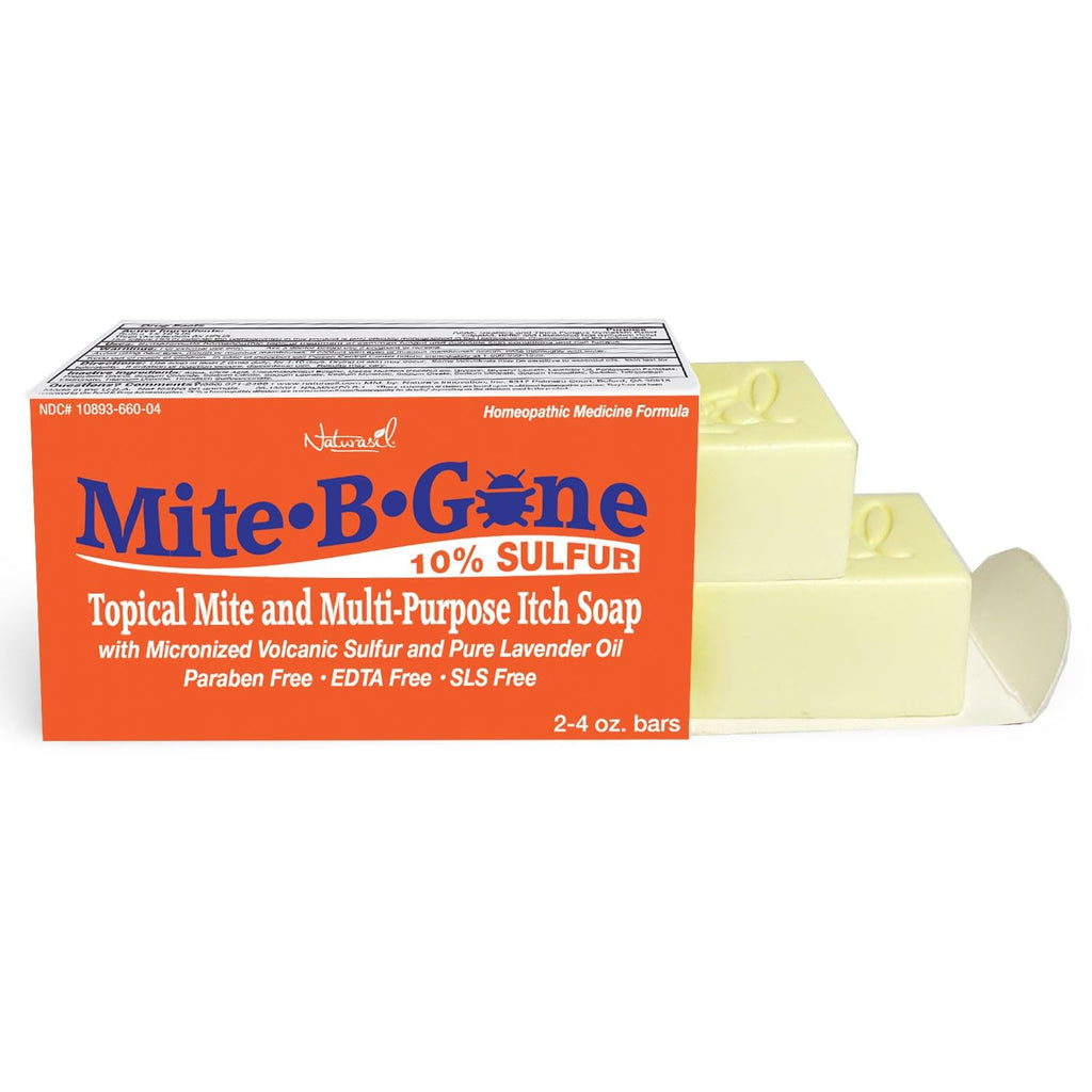Mite-B-Gone Relief Soap - Fast Anti-Itch Soaps for Human Mites, Insect & Mosquito Bites, Itching & Discomfort | Kid Safe | Effec