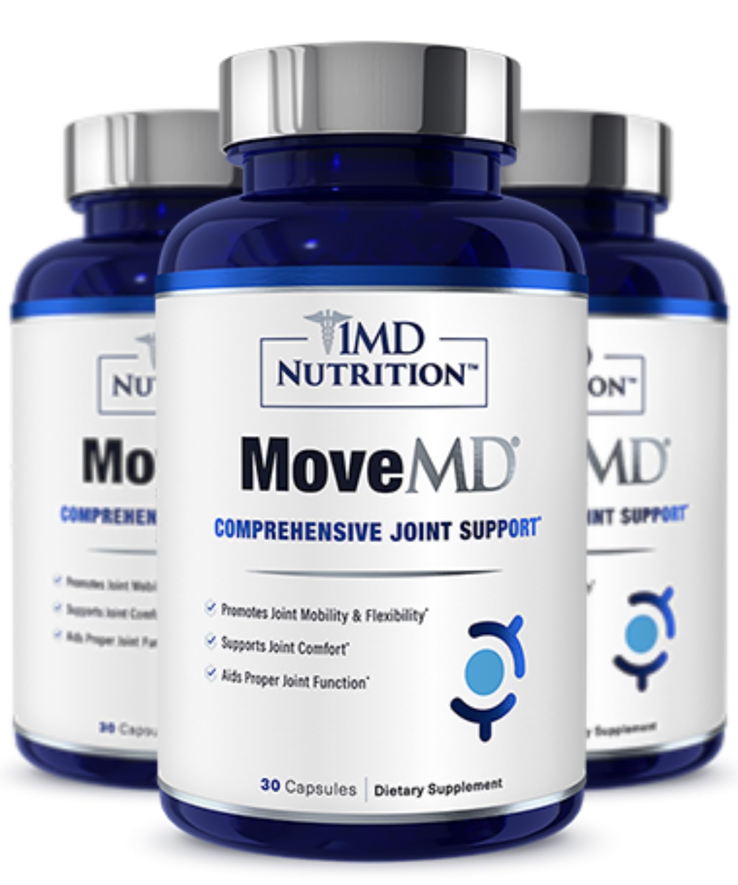 1MD Nutrition MoveMD - Joint Health Supplement - Doctor Formulated | with Collagen, Astaxanthin, and More | (3-Pack)