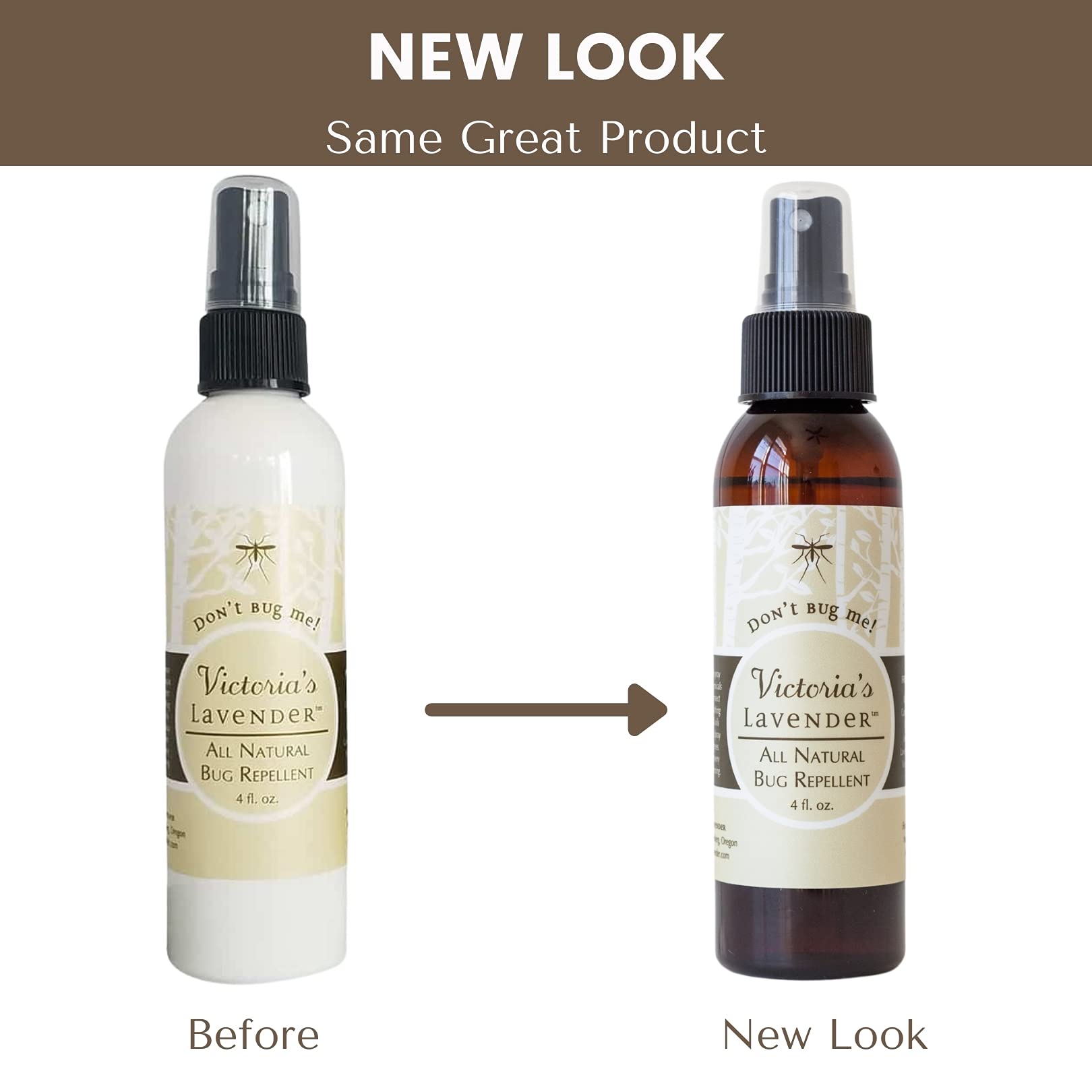 Victorias Lavender Organic Dont Bug Me Insect Spray DEET-Free, Made with Plant Based Essential Oils & Aloe Vera - Made in The U
