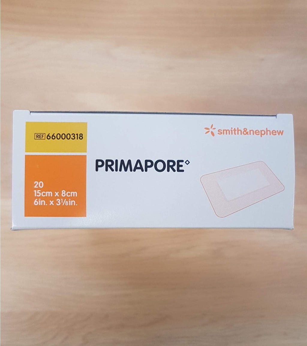 Smith & Nephew Adhesive Dressing Primapore 6 X 3 1/8 Polyester Rectangle Tan Sterile (#66000318, Sold Per Pack)