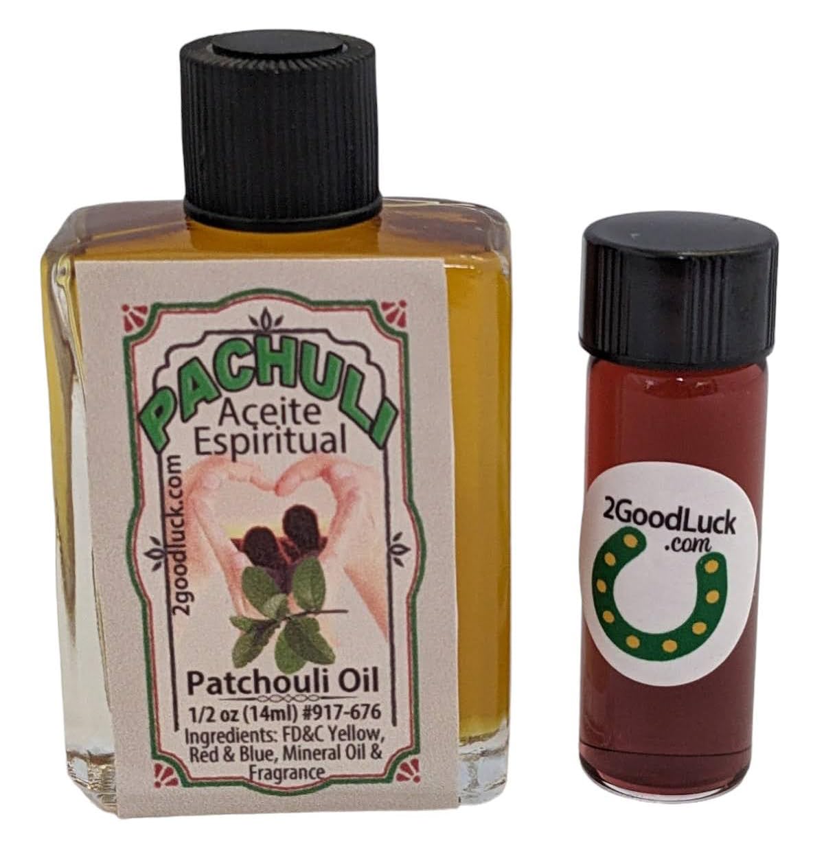 2GoodLuck Patchouli, Spiritual Oil With 1 Dram Perfume Set for Magic and Rituals. Aceite Espiritual Perfumado Para Rituales Y Ma