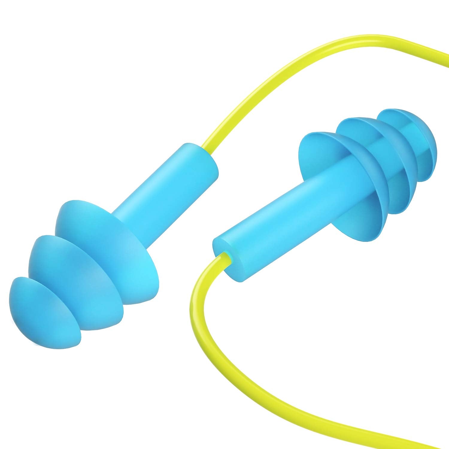 Bememo 6 Pairs Silicone Ear Plugs Noise Cancelling Reusable Corded Waterproof Earplugs Sound Blocking Hearing Protection for Sle