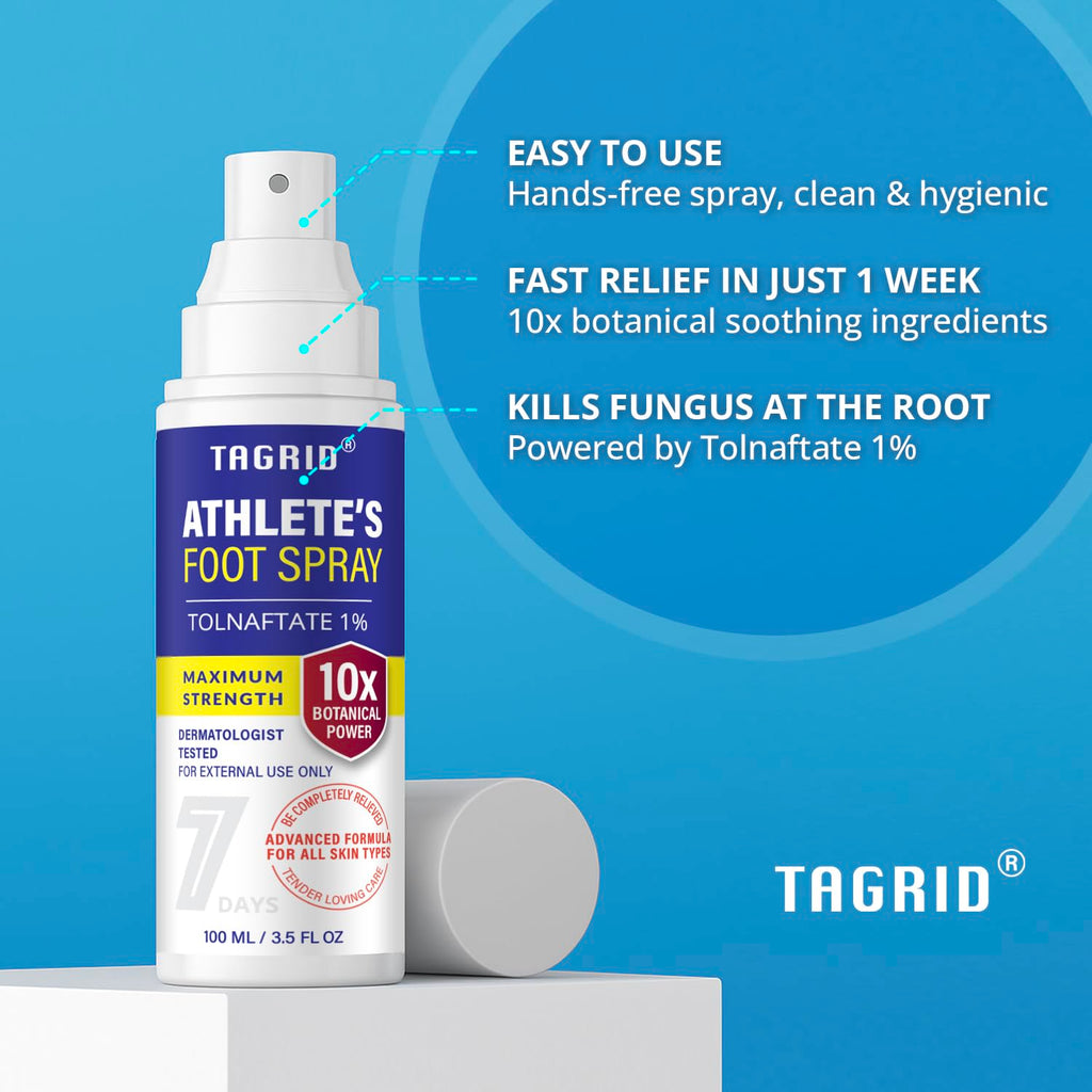 TAGRID Athletes Foot Treatment: Maximum Strength Antifungal Spray for ...