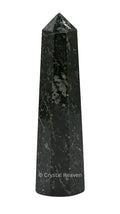 Crystal Heaven Nuummite Crystal Tower Obelisk Point For Chakra, Healing And Balancing - Aaa Grade Original Certified Gemstone Ag
