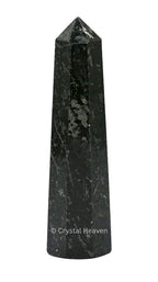 Crystal Heaven Nuummite Crystal Tower Obelisk Point For Chakra, Healing And Balancing - Aaa Grade Original Certified Gemstone Ag