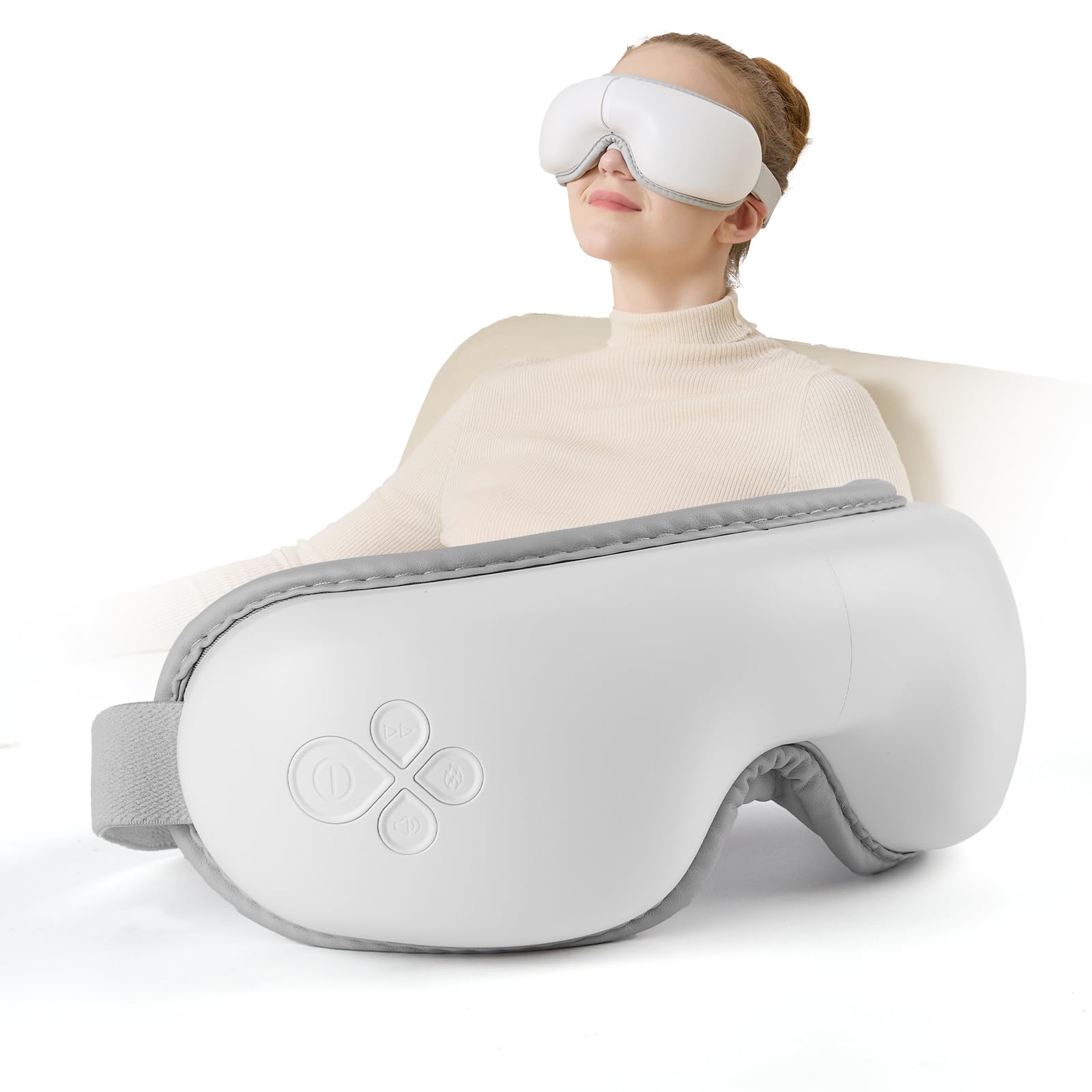LAOBEN Eye Massager with Light-Blocking Design, 2025 Upgraded Eye Massager with Heat, 5 Modes & 180?Folding Design, Sleep Gift f