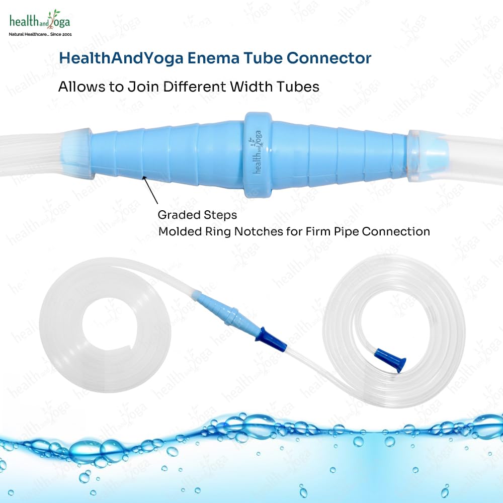 SoulGenie HealthAndYoga Enema Tube Connector- Gradual Step Ridges to Join Different Width - 8mm to 16mm Diameter Hoses - Enema S