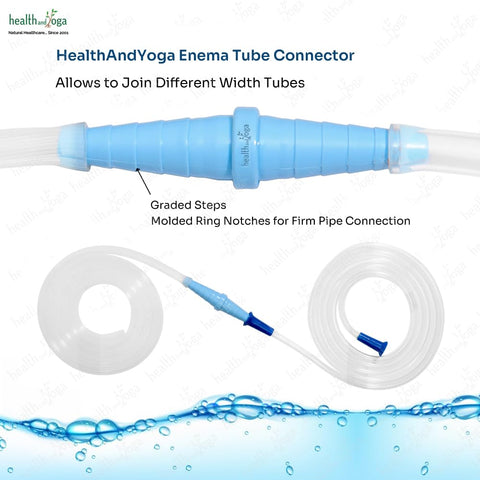 SoulGenie HealthAndYoga Enema Tube Connector- Gradual Step Ridges to Join Different Width - 8mm to 16mm Diameter Hoses - Enema S