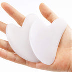 Mndrlin White Jade Crystal Jade Gua Sha Scraping Facial Massage Tool, Stone Scraping Scraper Board for SPA Women Men