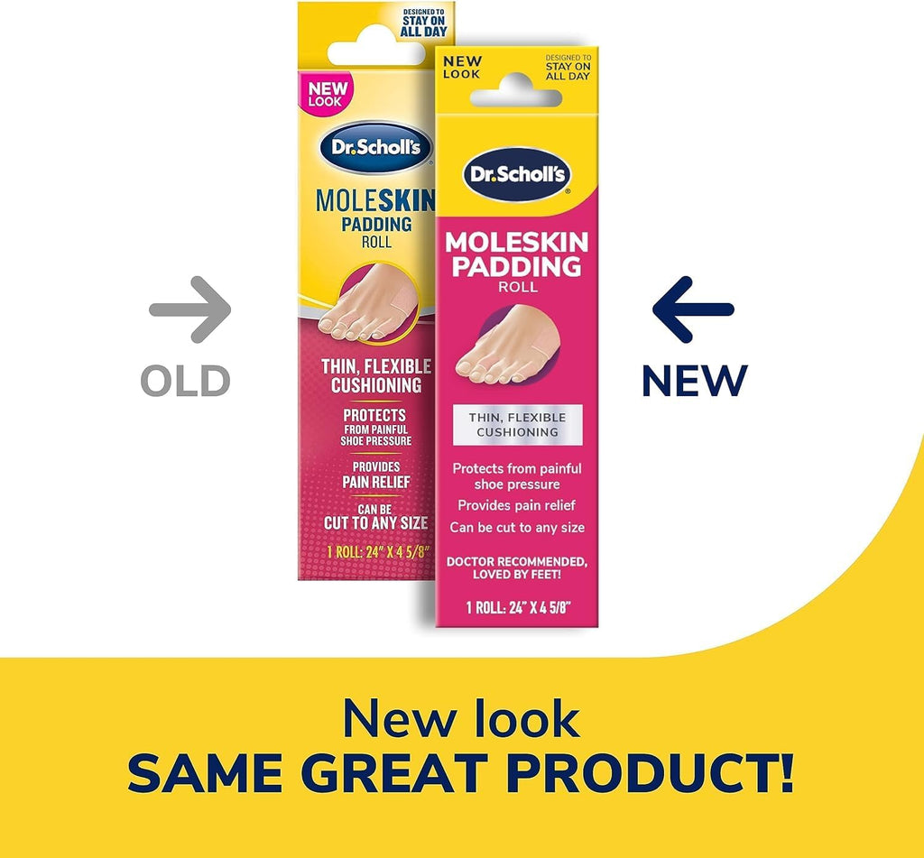 Dr. Scholl s Moleskin Plus Padding Roll 1 Each (Pack of 4)