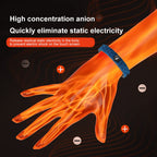 Faruxue Anti-Static Wristband Rhombus Cordless Silicone Bracelet Anti Static Balance Anion Not Easy Fall Off Adjustable Antistat