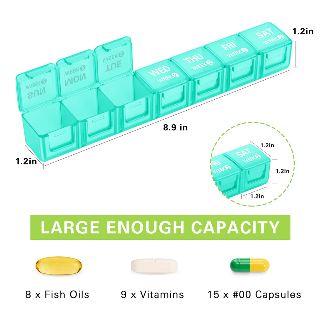 TookMag Monthly Pill Organizer 28 Day Pill Box, Travel Medicine Pill Organizer, Large 4 Weeks 1 Month Pill Cases with Dust-Proof