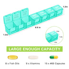 TookMag Monthly Pill Organizer 28 Day Pill Box, Travel Medicine Pill Organizer, Large 4 Weeks 1 Month Pill Cases with Dust-Proof