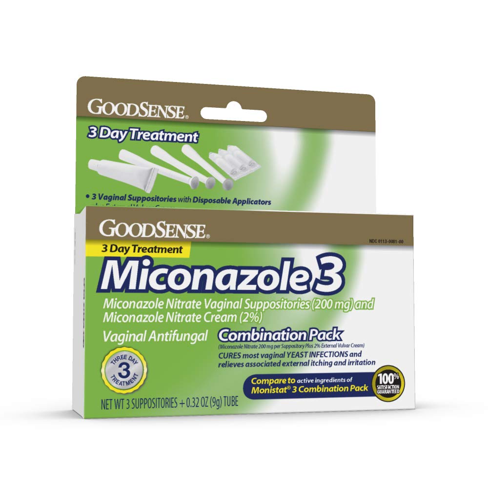 GoodSense Miconazole Nitrate Vaginal Suppositories (200 mg) and Miconazole Nitrate Cream (2%)