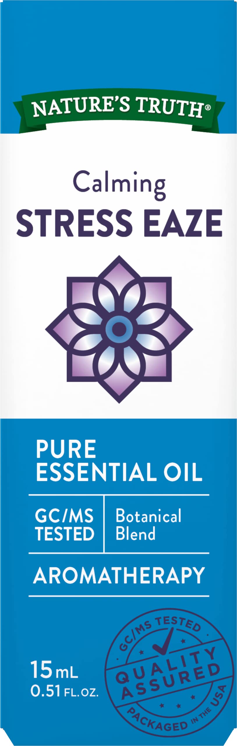 Stress Relief Essential Oil | 15 mL / .51 Fluid Ounce | Stress Eaze Calming Aromatherapy | by Natures Truth