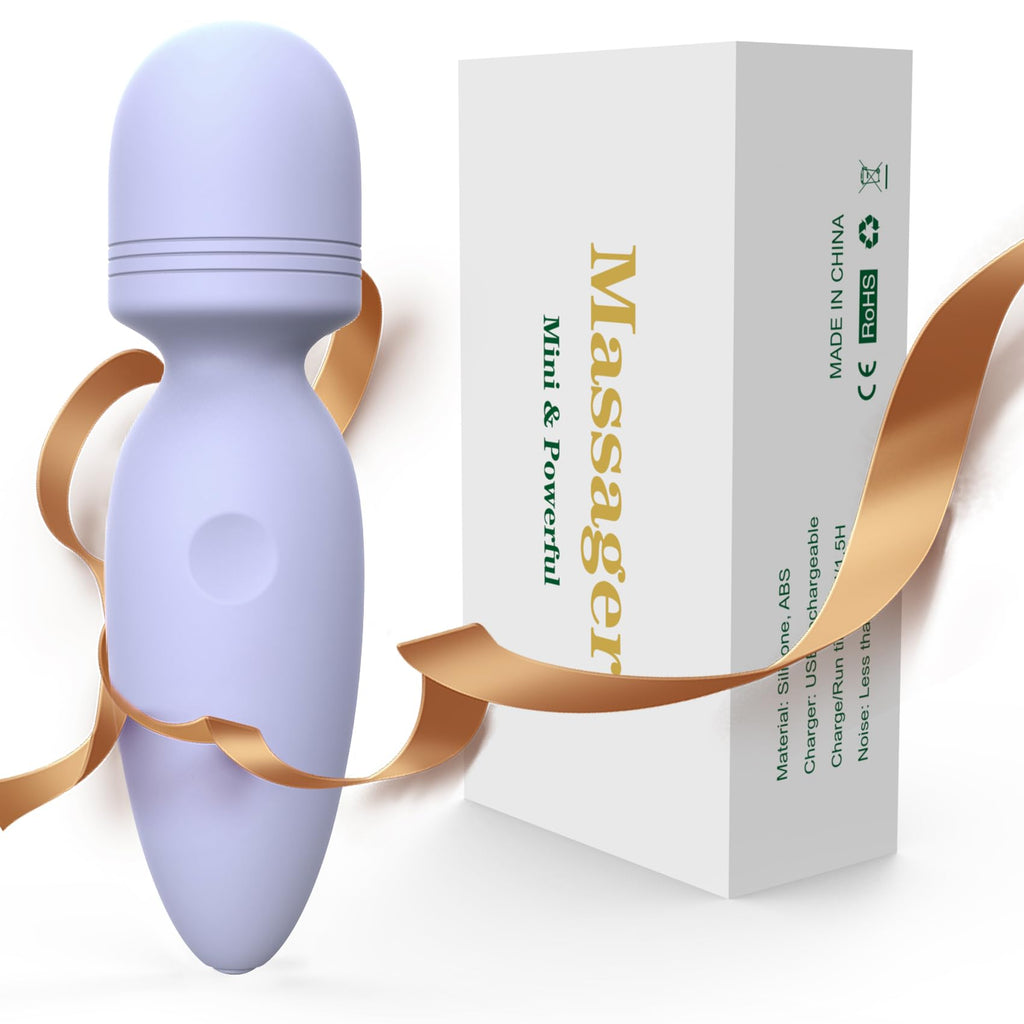 Fuwyiy Mini Manual Back Massagers,Gifts for Women Small Cordless Handheld Massager with 10 Modes, Personal Handheld Massager for