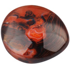 SUNYIK Natural Banded Agate Palm Stones Worry Pocket Stone, Polished Irregular Shaped Sphere Decortarion 1.5-2