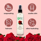 GreenHealth Hydrosol (Floral Water) - 32 fl oz Plastic Jug w/Cap - 100% Pure (NOT Oil) (Rose)