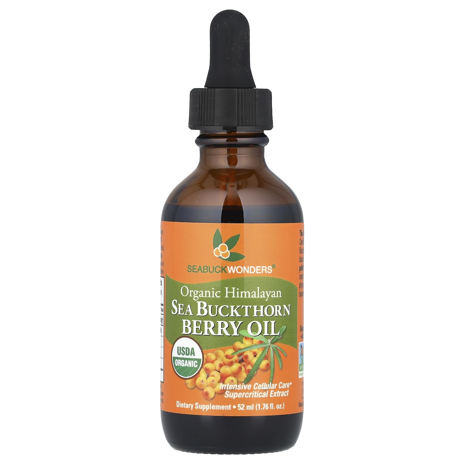 Organic Himalayan Sea Buckthorn Berry Oil - 1.76 fl. oz.(52 ml)