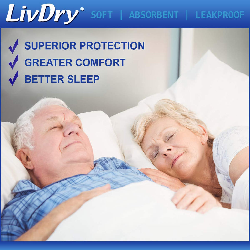 LivDry MegaBriefs XL Adult Diapers with Tabs, Max 12-Hour Capacity, Super Absorbent Incontinence Underwear, Leak Protection Brie