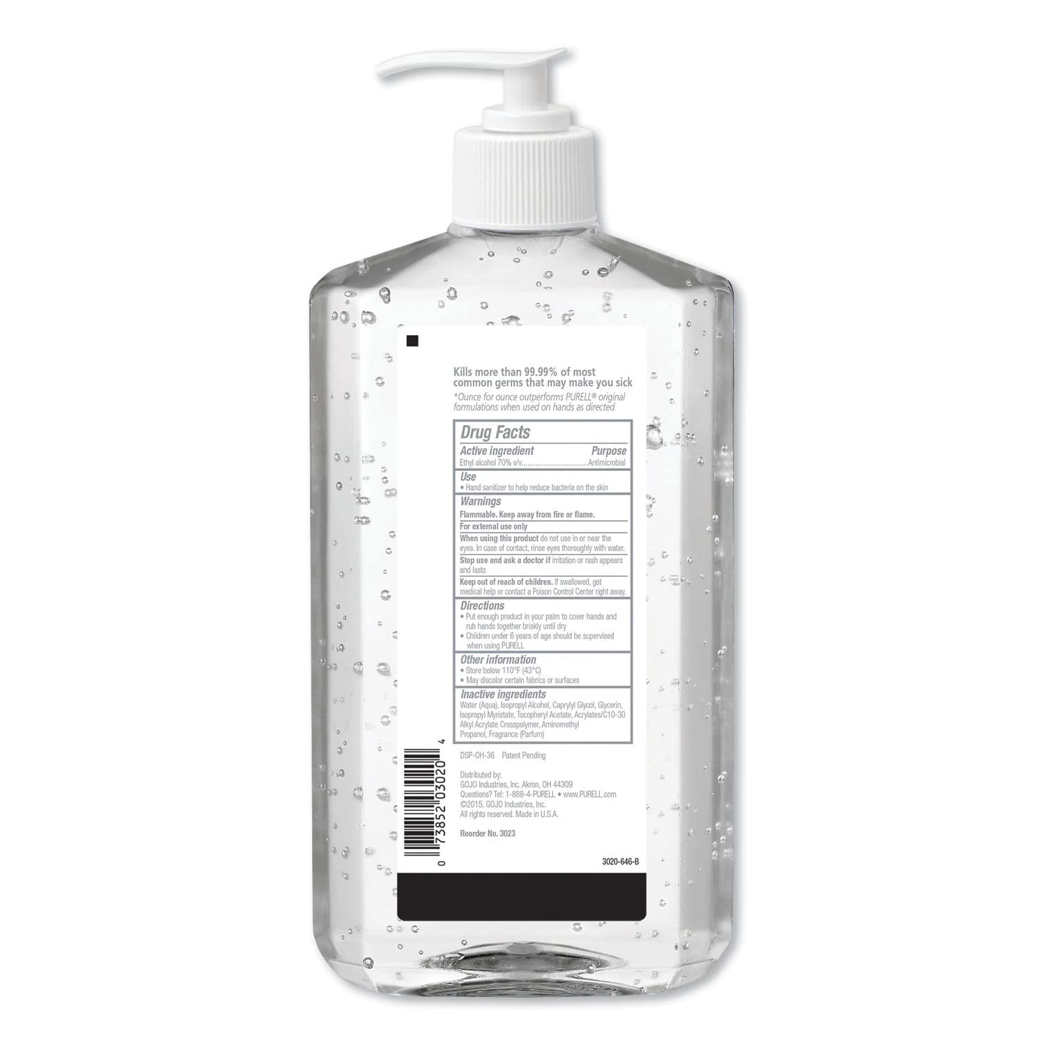 GOJ302312EA - Advanced Hand Sanitizer Refreshing Gel