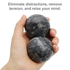Coolrunner 2 Marble Dark Grey Baoding Balls Chinese Health Stress Relieve Hand Exercise Hand Massage Hand Balls