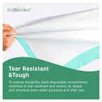 EnjBioMed Eco-Friendly Extra Large Ultra Absorbent Bed Pads Disposable Adult 105g (30 X 36 Pack of 50), with Adhesive Strips , L
