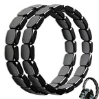 Fqwrus Hematite Bracelet Men - Reignites Masculine Energy, Natural Hematite Stone Beaded Stretch Healing Bracelets Reclaim Your 