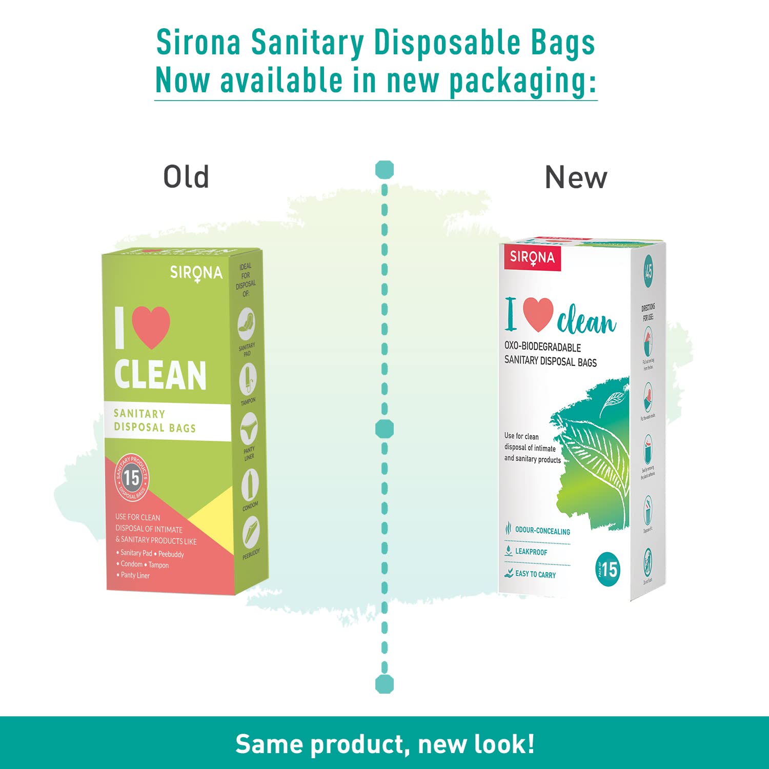 Sirona Personal Disposal Bags - 30 Bags for Discreet Tampons, Sanitary Pads/Napkin, Panty Liners, Tampons & Condoms | Menstrual