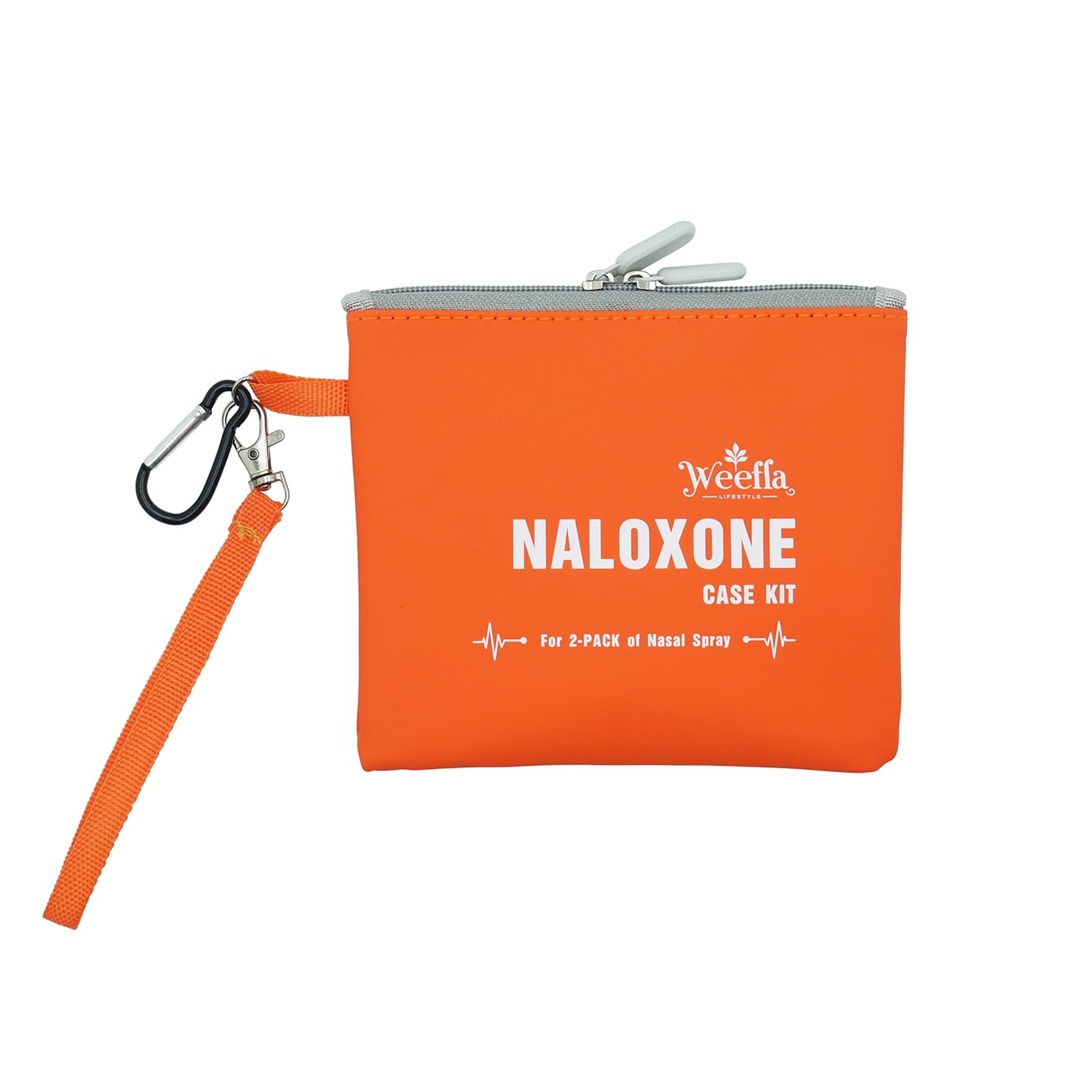 weefla 10 Empty Naloxone Carry Bag Kit, Fits 2 Pack Nasal Sprays, for Opioid Overdose Emergency, Clip-on Pouch & Splash Resistan