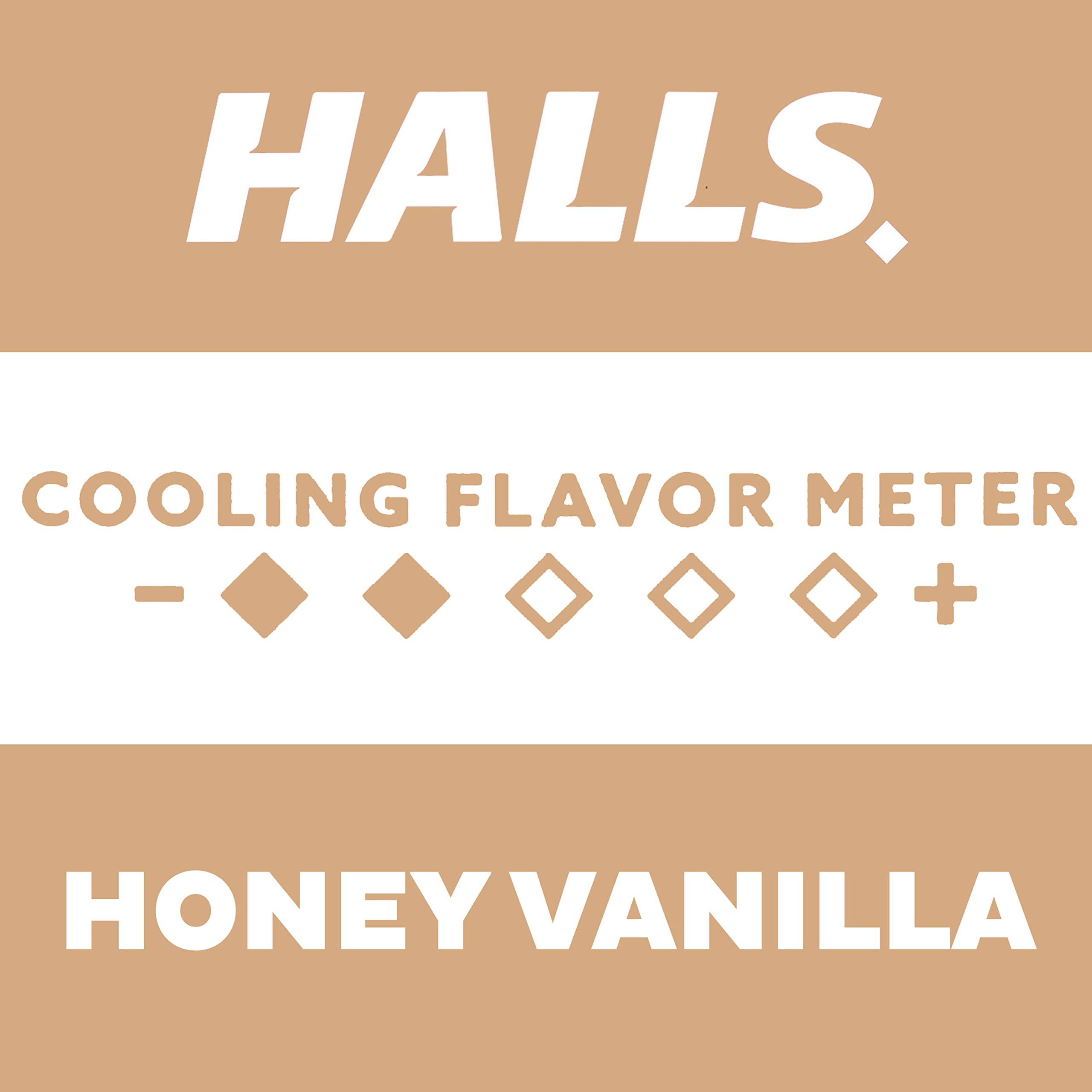 HALLS Throat Soothing Honey Vanilla Cough Drops, 12 Bags of 30 Drops (360 Total Drops)