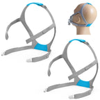 2-Pack Headgear Compatible with Airfit F30 CPAP Mask, Headgear Strap Replacement for Resmed F30, Adjustable Headband with 4 Clip