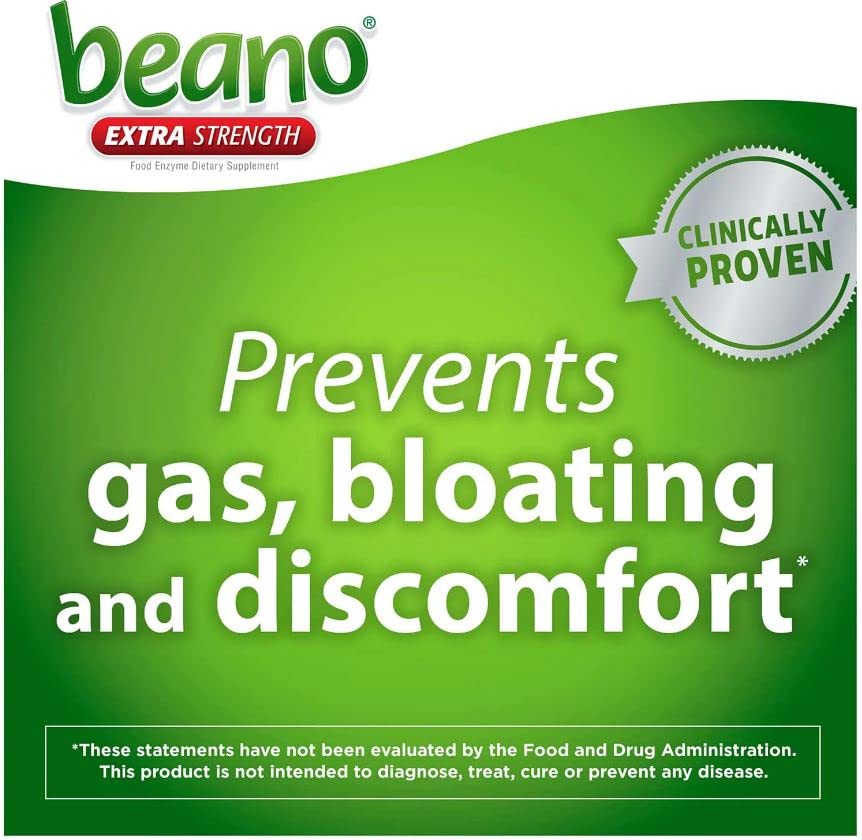 Beano Food Enzyme Dietary Supplement Tablets, 100 Tablets by Beano