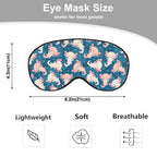 NOHSHE Axolotl Hawaii Sleep Eye Mask Cute Animal Heart Dot Pink Blue Silk Eye Mask Sleeping Soft Eye Shade Cover for Men Women B