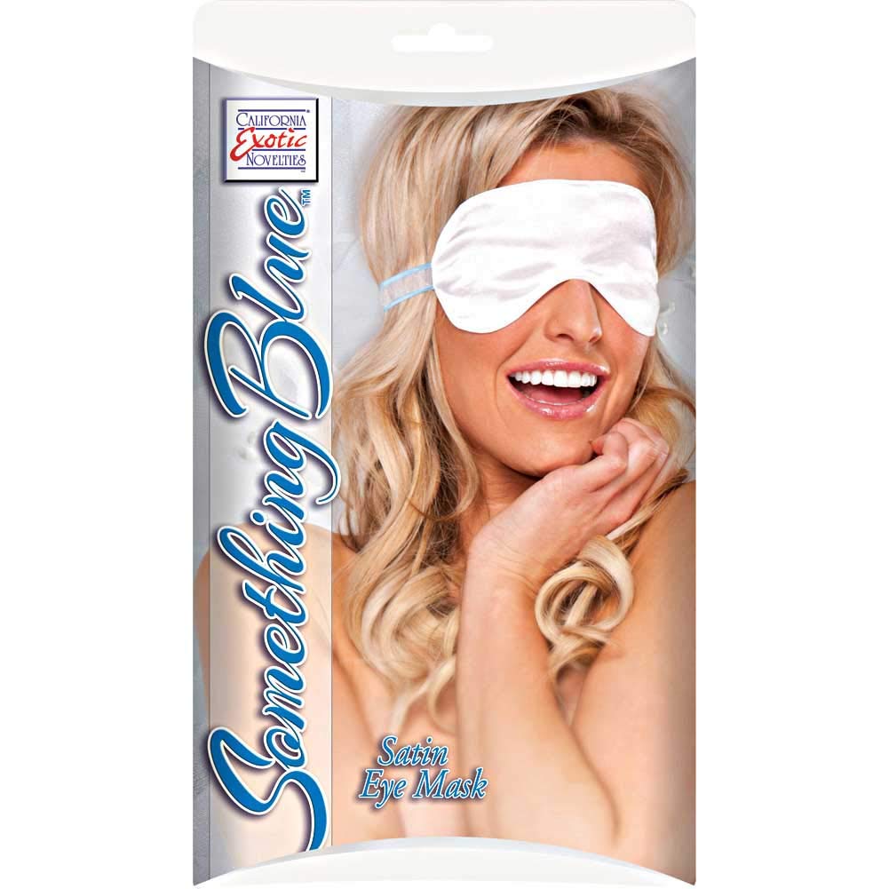 California Exotic Novelties Something Blue Satin Eye Mask, White