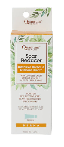 Quantum Health Scar Reducer|Intensive Herbal and Nutrient Cream|Works on New and Existing Scars, Newly Healed Wounds, and Stretc